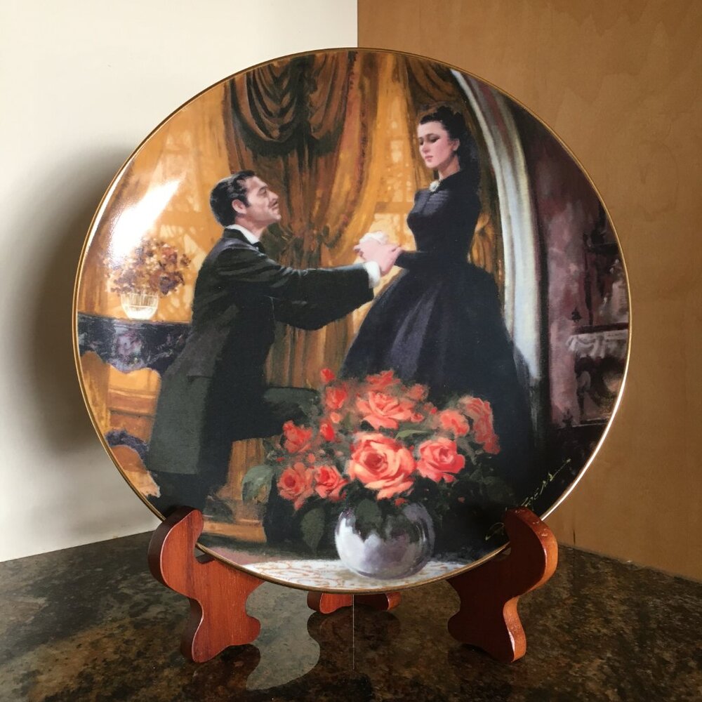 W. S. George Gone With the Wind Plate "The Proposal" - Boxed and Numbered